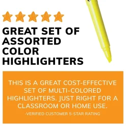 BIC Brite Liner Stick Highlighter, Chisel Tip, Assorted, 24/Pack (BL241AST)