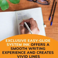 BIC Cristal Ballpoint Pens, Medium Point, Blue Ink, Dozen (10126/MS11BL)