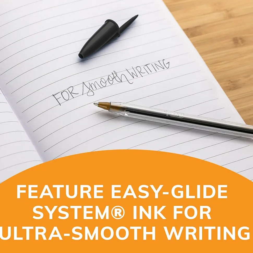 BIC Cristal Ballpoint Pen, Medium Point, Black Ink, 10/Pack (068271)