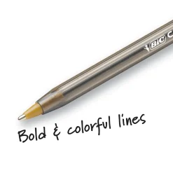 BIC Cristal Ballpoint Stick Pens, Bold Point, Black Ink, 24/Box (MSBP241-BLK)