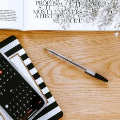 BIC Cristal Xtra Smooth Ballpoint Pen, Medium Point, Black Ink, 24/Box, 6 Boxes/Pack (MS144E-BLK)