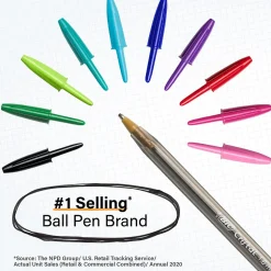 BIC Cristal Xtra-Bold Ballpoint Pens, Bold Point, 1.6mm, Assorted Ink, Bulk/Pack (MSBAPP241-AST)