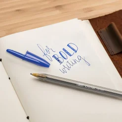 BIC Cristal Xtra-Bold Ballpoint Pens, Bold Point, 1.6mm, Blue Ink, 24/Pack (MSBP241-BLU)