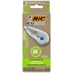 BIC Ecolutions Wite-Out Brand Correction Tape, White, 2/Pack (WOET21-WHI)