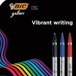 BIC Gel-ocity Stic Gel Pens, Medium Point, 0.7 mm, Assorted Colors, 14/Pack (RGSMP14-AST)