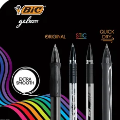 BIC Gel-ocity Stic Gel Pens, Medium Point, 0.7 mm, Assorted Colors, 14/Pack (RGSMP14-AST)