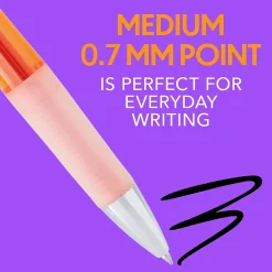 BIC Intensity Clic Gel Pen, 0.7mm, Black Ink, Dozen (RNCX11-BLK)