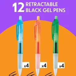 BIC Intensity Clic Gel Pen, 0.7mm, Black Ink, Dozen (RNCX11-BLK)