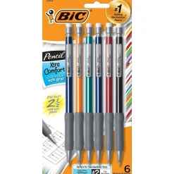 BIC Matic Grip Mechanical Pencil, 0.5mm, #2 Hard Lead, 6/Pack (42602)