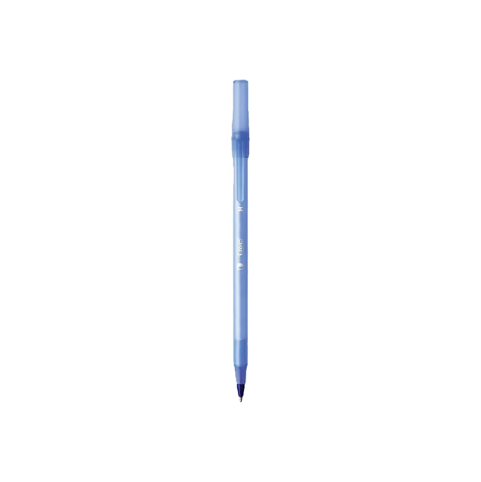 BIC PrevaGuard Round Stic Ballpoint Pen, Medium Point, Blue Ink, 60/Pack (GSAM60-BLU)
