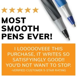 BIC Round Stic Grip Xtra Comfort Ballpoint Pen, Medium Point, Blue Ink, 24/Box, 6 Boxes/Pack (GSMG144E-BLU)