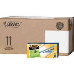 BIC Round Stic Xtra Precision Ballpoint Pens, Fine Point, Blue Ink, 432/Carton (GSF11BLUCT)