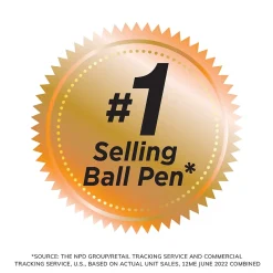 BIC Round Stic Xtra-Life Ballpoint Pens, Medium Point, 1.0mm, Black Ink, 60/Pack (GSM609-BLK)