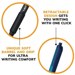 BIC Soft Feel Retractable Ballpoint Pens, Medium Point, Blue Ink, Dozen (SCSM11BLU)