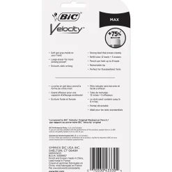 BIC Velocity Max Mechanical Pencil, 0.5mm, #2 Hard Lead, 2/Pack (MPMX5P21BLK)