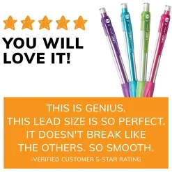 BIC Velocity Mechanical Pencil, 0.9mm, #2 Hard Lead, 5/Pack (MVP51-BLK)