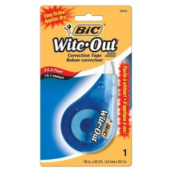 BIC Wite-Out Correction Tape, White, Bulk (WOTAPP1CT)
