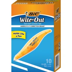 BIC Wite-Out Exact Liner Correction Tape, White, 10/Pack (WOELP10)