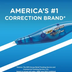 BIC Wite-Out Exact Liner Correction Tape, White, 10/Pack (WOELP10)