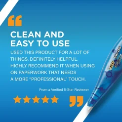 BIC Wite-Out Exact Liner Correction Tape, White, 4/Pack (WOELP418)