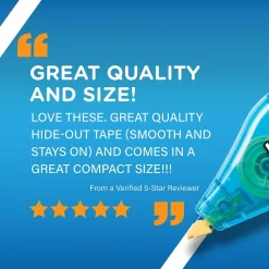 BIC Wite-Out Mini Correction Tape, White, 3/Pack (WOTMP31-WHI)