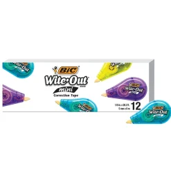 BIC Wite-Out Mini Correction Tape, White, Dozen (WOTM11-WHI)