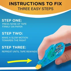 BIC Wite-Out Mini Correction Tape, White, 6/Pack (WOTMP61-WHI)