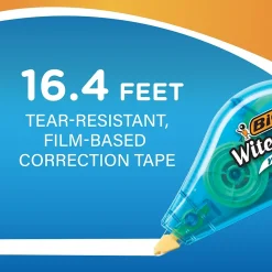 BIC Wite-Out Mini Correction Tape, White, 6/Pack (WOTMP61-WHI)