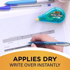 BIC Wite-Out Mini Correction Tape, White, 6/Pack (WOTMP61-WHI)