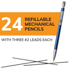 BIC Xtra Precision Mechanical Pencils, 0.5mm, #2 Hard Lead, 24/Pack (MPLMFP241-BLK)