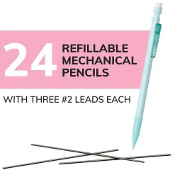 BIC Xtra Smooth Pastel Edition Mechanical Pencil, 0.7mm, #2 Medium Lead (MPNP24-BLK)