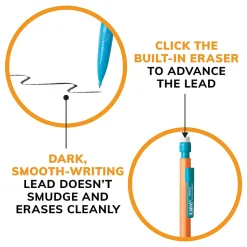 BIC Xtra Strong Mechanical Pencils, 0.9mm, #2 Hard Lead, 24/Pack (MPLWP241-BLK)