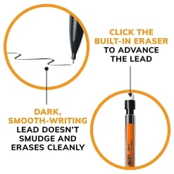 BIC Xtra-Smooth Mechanical Pencil, 0.7mm, #2 Medium Lead, 40/Pack (MPP40MJ-BLK)