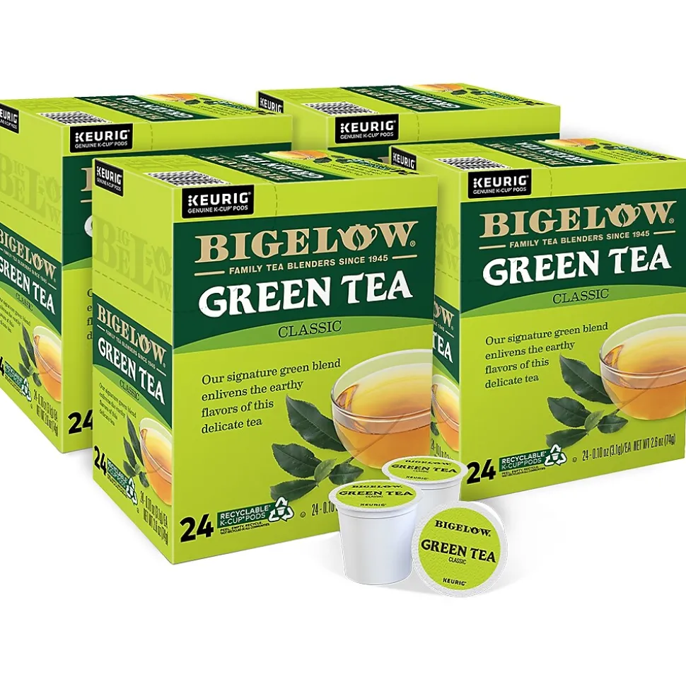 Bigelow Classic Green Tea, Keurig K-Cup Pod, 24 Pods/Pack, 4 Packs/Carton (6085CT)