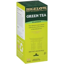 Bigelow Classic Green Tea Bags, 28/Box (RCB00388)
