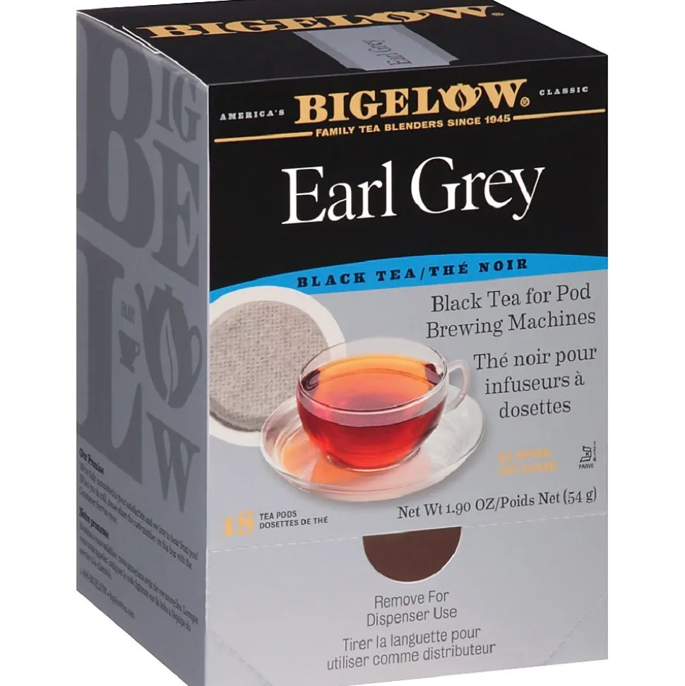 Bigelow Earl Grey Black Tea, Pods, 18/Box (RCB08906)
