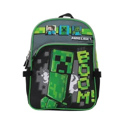 Bioworld Kids' 6-Piece Minecraft Backpack Set, Medium, Green/Black (B1Y68B6MNCSB00)