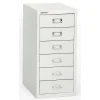 Bisley® 6 Drawer Steel Desktop Multidrawer Cabinet, White