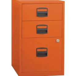 Bisley 3 Drawer Vertical File, Orange, Letter, 17''W (FILE3-OR)