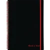Black N' Red Professional 1-Subject Professional Notebook, 8.25" x 11.75", Wide Ruled, 70 Sheets, Black (JDK-E67008)