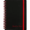 Black N' Red 1-Subject Professional Notebooks, 3.75" x 5.625", Wide Ruled, 70 Sheets, Black (JDKF67010)