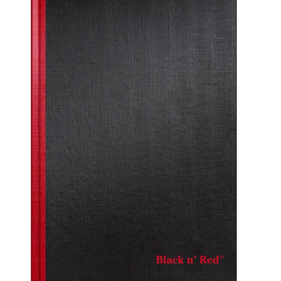 Black N' Red 1-Subject Professional Notebooks, 8.25" x 11.75", Wide Ruled, 96 Sheets, Black (JDK-D66174)