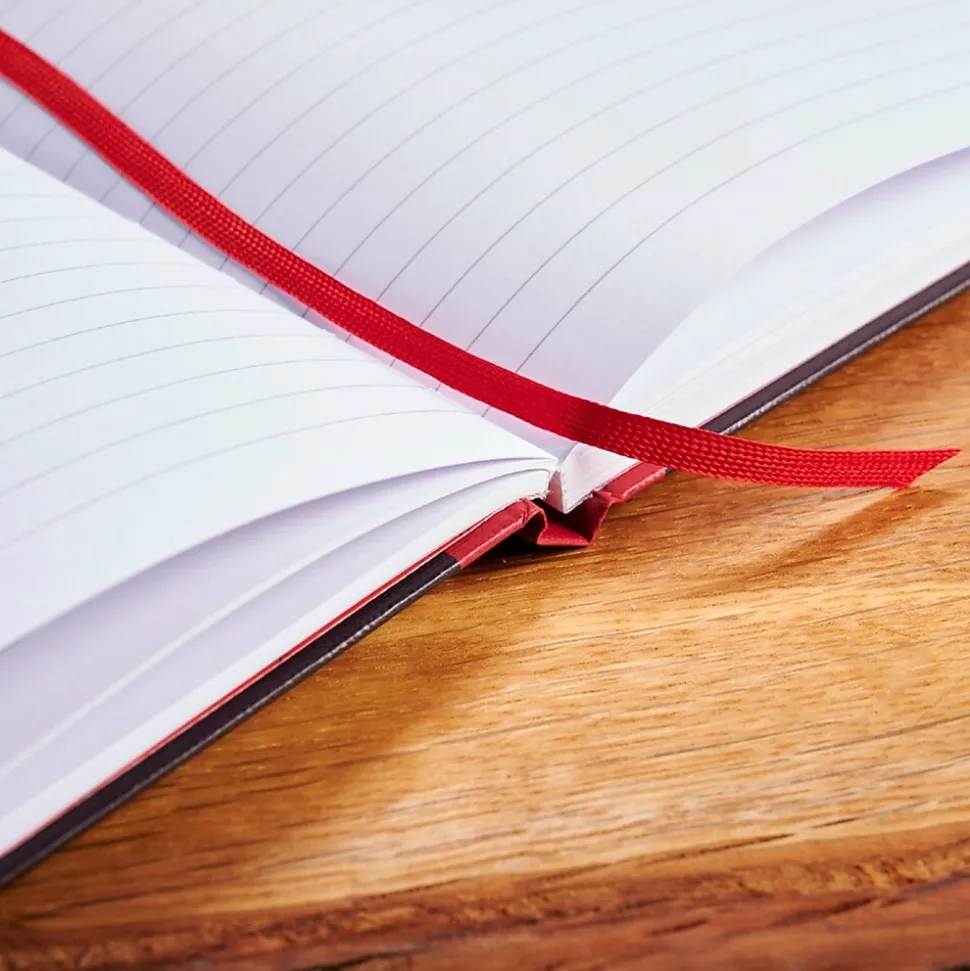 Black N' Red 1-Subject Professional Notebooks, 8.25" x 11.75", Wide Ruled, 96 Sheets, Black (JDK-D66174)