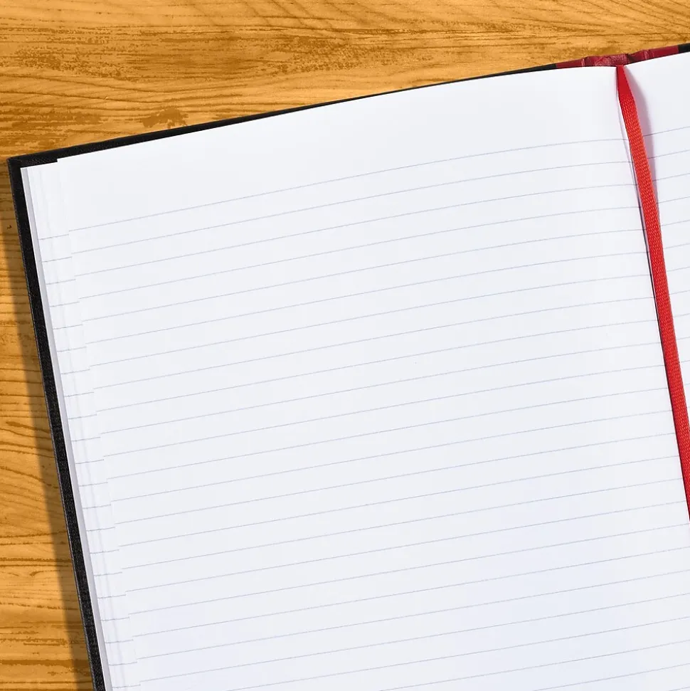 Black N' Red 1-Subject Professional Notebooks, 8.25" x 11.75", Wide Ruled, 96 Sheets, Black (JDK-D66174)