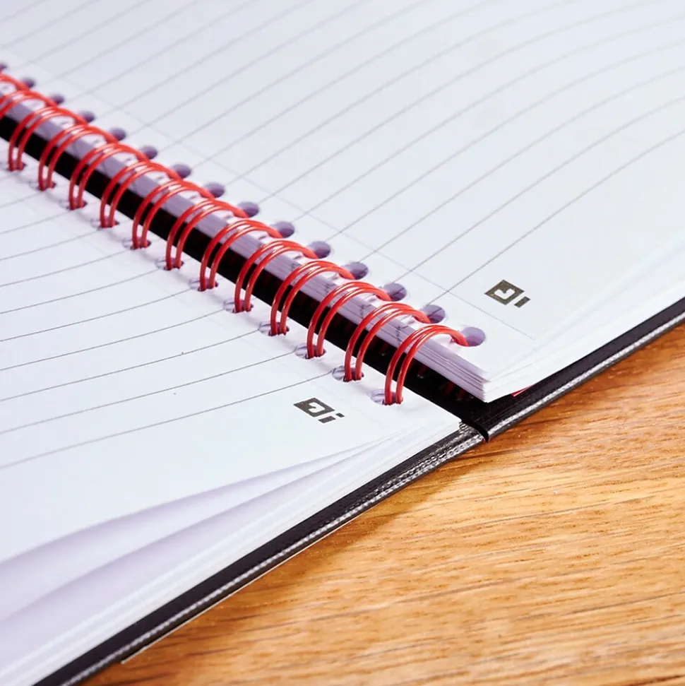 Black N' Red 1-Subject Professional Notebooks, 8.5" x 11", Wide Ruled, 70 Sheets, Black (K67030)