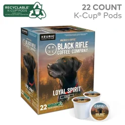 Black Rifle Coffee Company Loyal Spirit Coffee Keurig® K-Cup® Pods, Light Roast, 22/Box (5000384046)