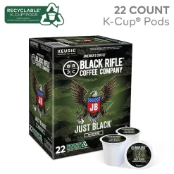 Black Rifle Coffee Company Just Black Coffee Keurig® K-Cup® Pods, Medium Roast, 22/Box (5000384042)