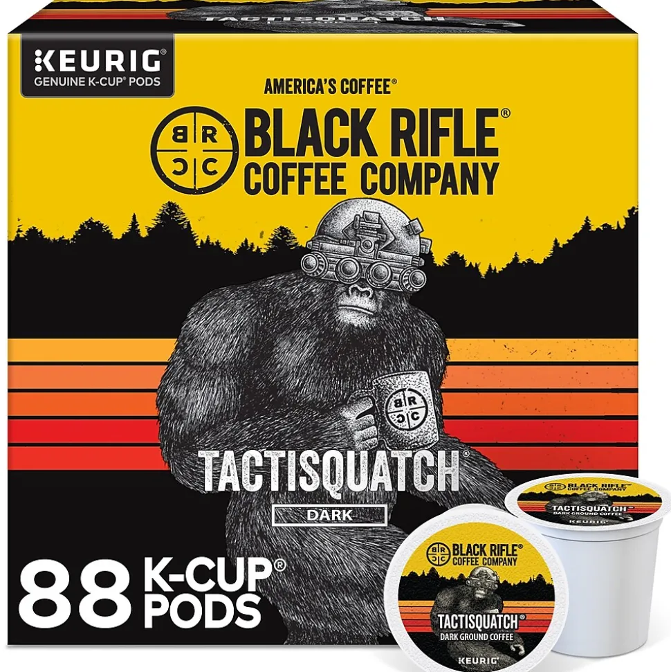 Black Rifle Coffee Company Tactisquatch Coffee Keurig® K-Cup® Pods, Dark Roast, 88/Carton (5000384046CT)