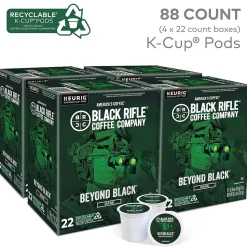 Black Rifle Coffee Company Beyond Black Coffee Keurig® K-Cup® Pods, Dark Roast, 88/Carton (5000384045CT)