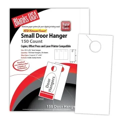 Blanks USA Door Hangers, 3.67" x 8 1/2", Matte, White, 50/Pack (LDH305FMWH)
